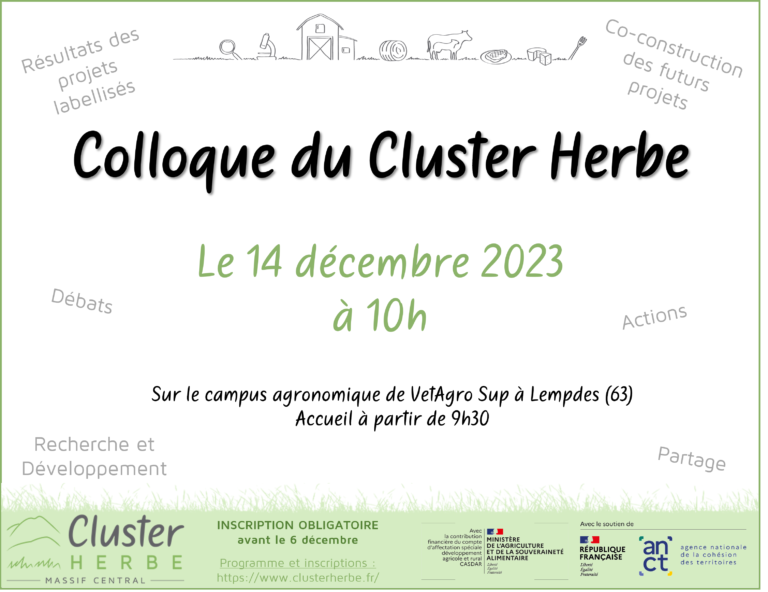 Lire la suite à propos de l’article Colloque du Cluster Herbe 2023