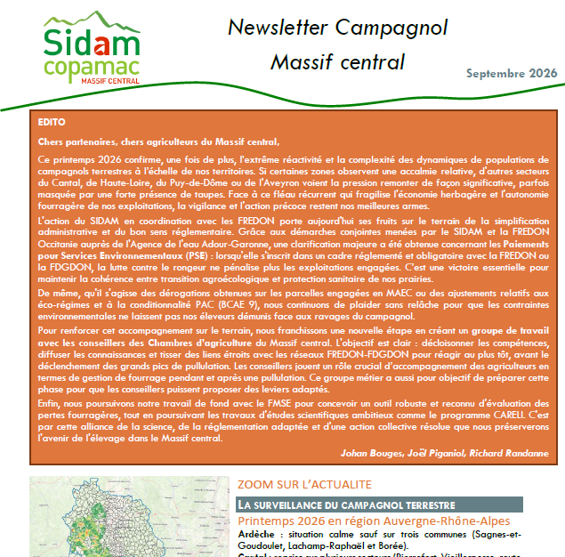 Lire la suite à propos de l’article La nouvelle newsletter campagnol terrestre